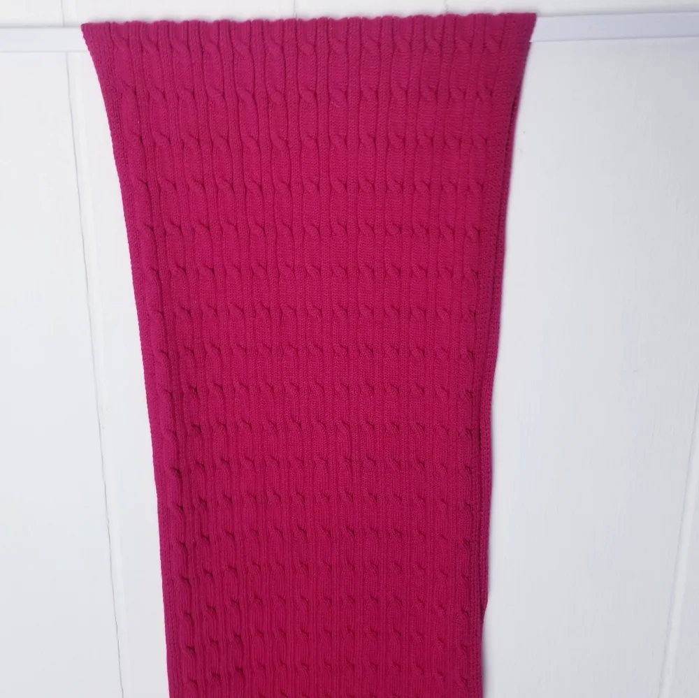 Lands End Knit Scarf Women Pink